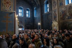 Церемония прощания с погибшим Героем Украины Дмитрием Коцюбайло (позывной "Да Винчи")