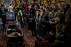 Церемония прощания с погибшим Героем Украины Дмитрием Коцюбайло (позывной "Да Винчи")