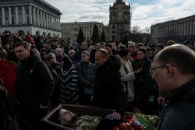 Церемония прощания с погибшим Героем Украины Дмитрием Коцюбайло (позывной "Да Винчи")