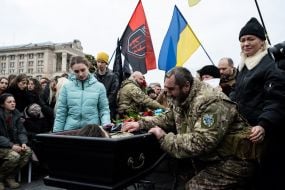 Церемония прощания с погибшим Героем Украины Дмитрием Коцюбайло (позывной "Да Винчи")
