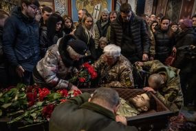 Церемония прощания с погибшим Героем Украины Дмитрием Коцюбайло (позывной "Да Винчи")