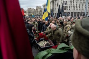 Церемония прощания с погибшим Героем Украины Дмитрием Коцюбайло (позывной "Да Винчи")