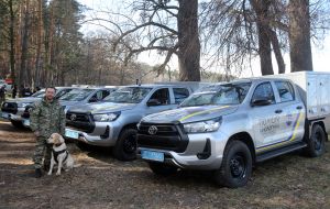 Dog breeder with a dog