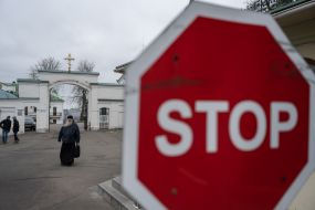 A monk on the territory of the Kyiv-Pechersk Lavra
