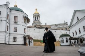 A monk on the territory of the Kyiv-Pechersk Lavra