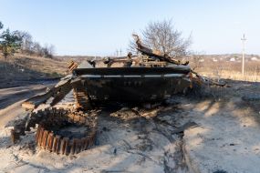 Destroyed armored vehicles