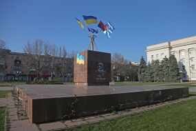 Flags of Ukraine in Kherson