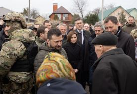 The President of Ukraine and foreign guests visited Vokzalna Street in Buch
