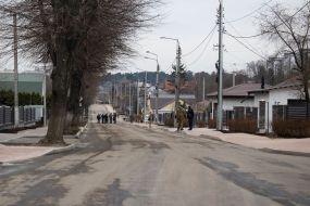 Vokzalny Street in Buchа