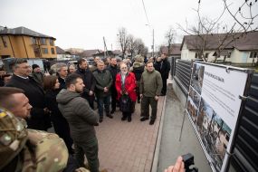 The President of Ukraine and foreign guests visited Vokzalna Street in Buch