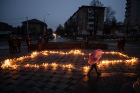 Residents of Buchа honored the memory of those killed and tortured during the Russian occupation