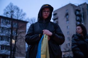 Residents of Buchа honored the memory of those killed and tortured during the Russian occupation