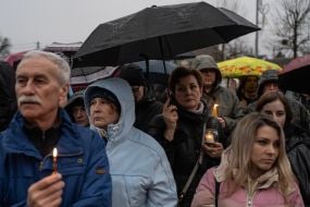 Residents of Buchа honored the memory of those killed and tortured during the Russian occupation