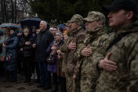 Residents of Buchа honored the memory of those killed and tortured during the Russian occupation
