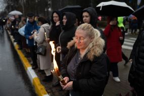 Residents of Buchа honored the memory of those killed and tortured during the Russian occupation