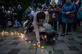 Residents of Buchа honored the memory of those killed and tortured during the Russian occupation