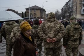 Residents of Buchа honored the memory of those killed and tortured during the Russian occupation