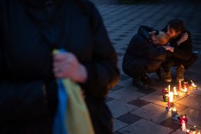Residents of Buchа honored the memory of those killed and tortured during the Russian occupation