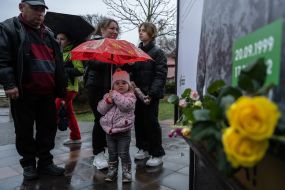Residents of Buchа honored the memory of those killed and tortured during the Russian occupation