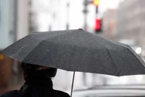 A woman under an umbrella