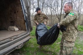 The corpse of a Russian soldier