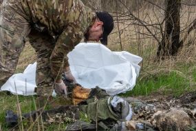 The corpse of a Russian soldier