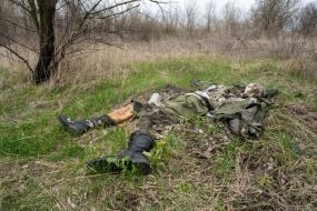 The corpse of a Russian soldier