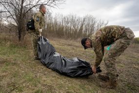 The corpse of a Russian soldier