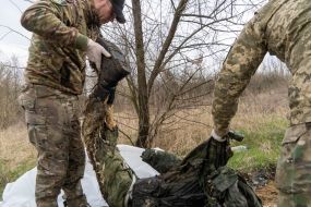 The corpse of a Russian soldier