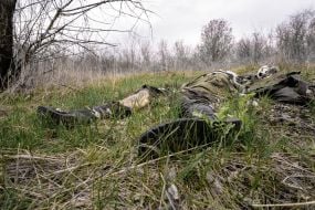 The corpse of a Russian soldier