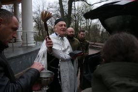 Освячення великодніх кошиків і пасок