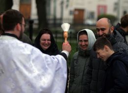 Consecration of Easter baskets in the Kyiv-Pechersk Lavra