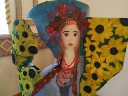 The opening of the exhibition of paintings on the remains of Russian rockets