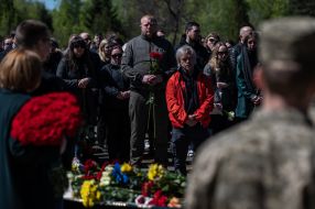 Farewell ceremony for the soldier and journalist Oleksandr Bondarenko who died in the war