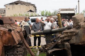 Exhibition of destroyed Russian military equipment