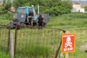 Tests of the demining system based on the T-150 tractor