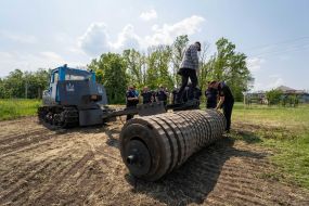 Tests of the demining system based on the T-150 tractor