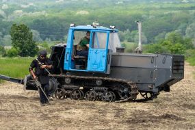 Tests of the demining system based on the T-150 tractor
