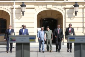 Briefing by Volodymyr Zelenskyi and leaders of African countries