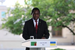 Briefing by Volodymyr Zelenskyi and leaders of African countries