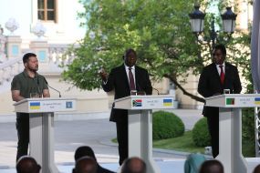 Briefing by Volodymyr Zelenskyi and leaders of African countries