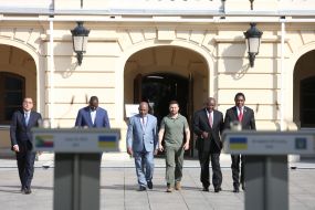 Briefing by Volodymyr Zelenskyi and leaders of African countries
