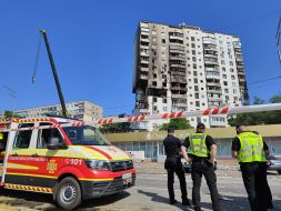 Consequences of an explosion in a 16-storey building in Kyiv