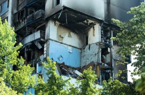 Consequences of an explosion in a 16-storey building in Kyiv