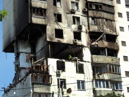 Consequences of an explosion in a 16-storey building in Kyiv
