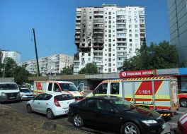 Consequences of an explosion in a 16-storey building in Kyiv