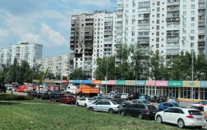 Consequences of an explosion in a 16-storey building in Kyiv