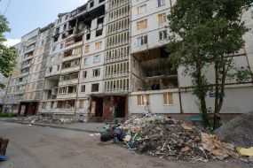 A shelled house on Severnaya Saltovka