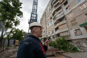 A shelled house on Severnaya Saltovka