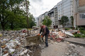 A shelled house on Severnaya Saltovka